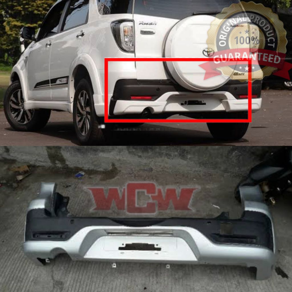 bumper bemper belakang toyota rush terios 2016 2017 original copotan