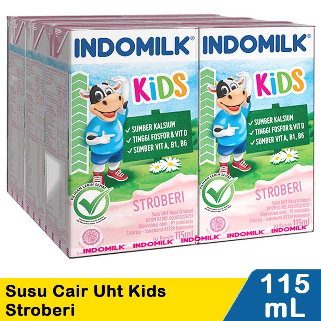 

Indomilk Susu Cair UHT Kids Strawberry 6x115ml