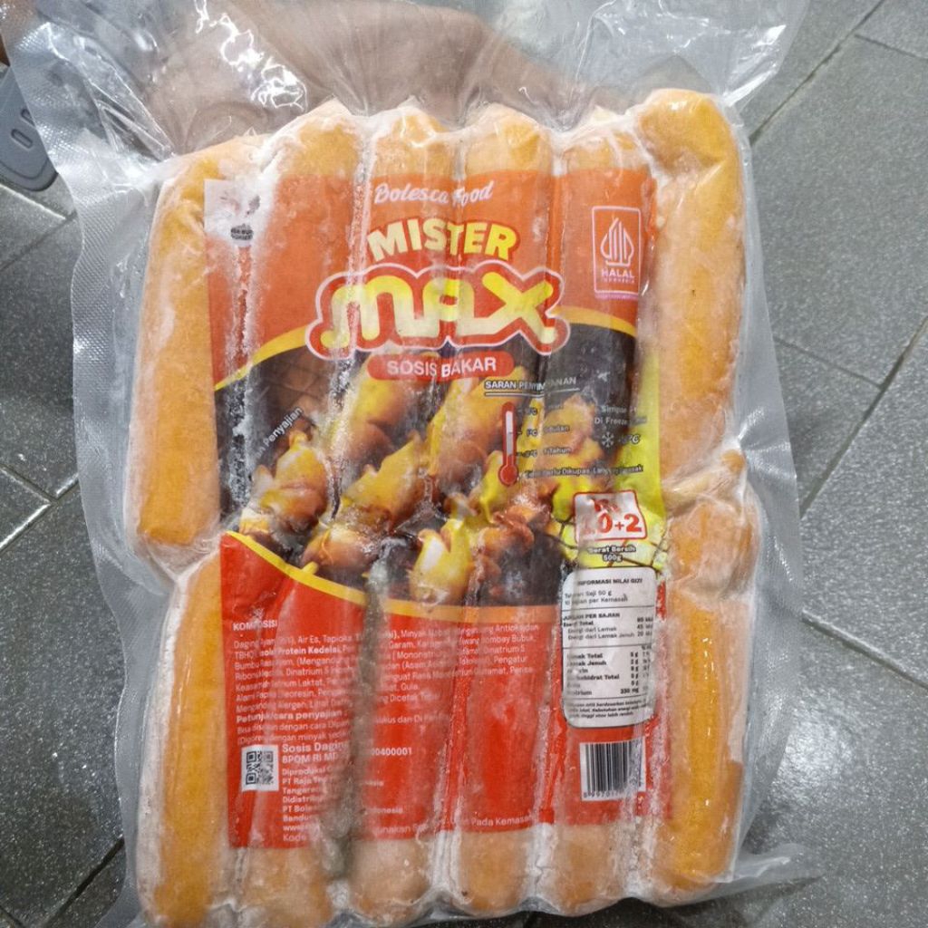 

Mister Max Sosis Bakar 500gr isi 12 pcs