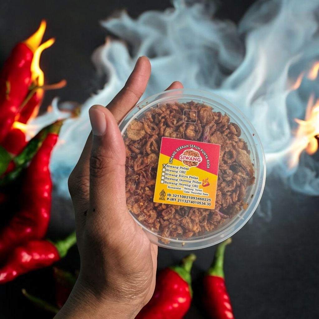 

Siwang Terasi bawang goreng pedas original asli khas Cirebon