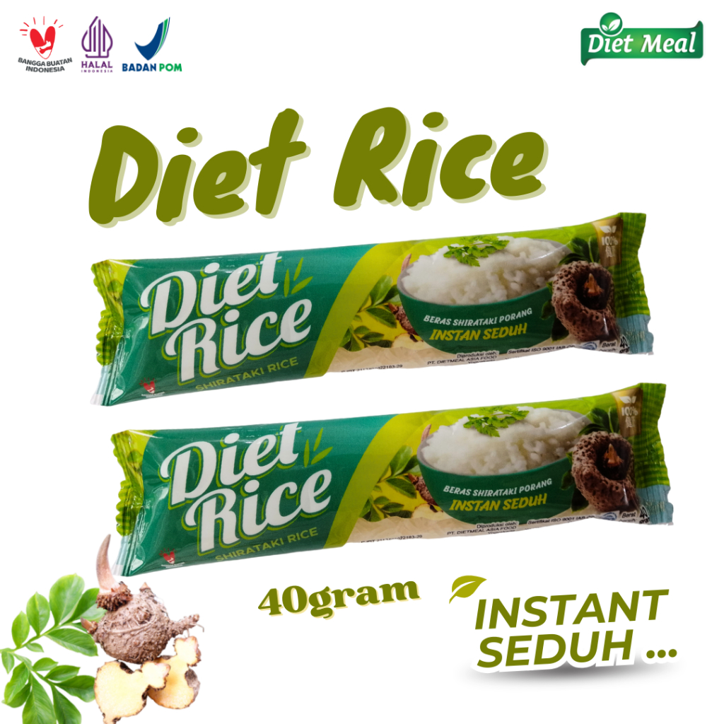 

Beras Porang Shirataki DIETRICE 40GRAM Instant Seduh