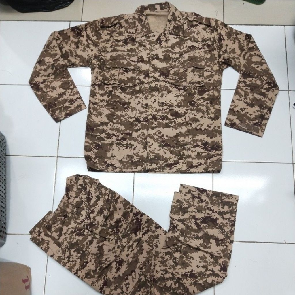 baju pdl stelan loreng gurun stelan / baju pdl loreng gurun digital stelan army