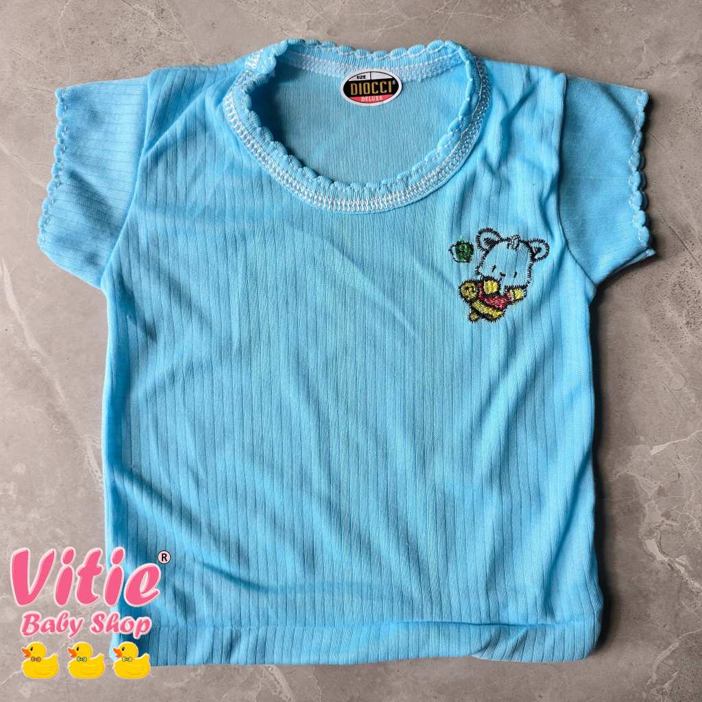 Baju bayi pendek 3pcs / kaos oblong bayi 3pcs / kaos oblong bayi perempuan 3pcs / kaos oblong bayi l