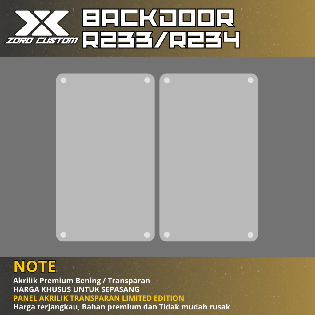 

ZORO - Akrilik Transparant / Clear