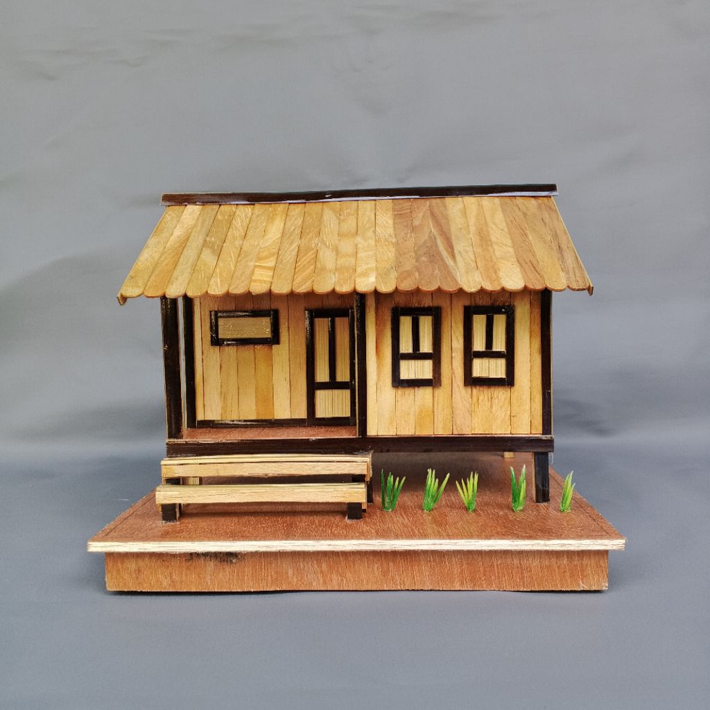 Miniatur Prakarya Rumah Adat Jolopong - Rumah Adat Khas Sunda Jawa Barat