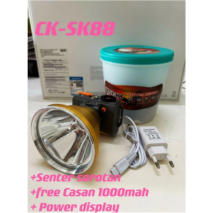 Senter Kepala Kiseki CK-SK 88 LED 80watt Super Terang / Senter Kepala Kiseki 80watt