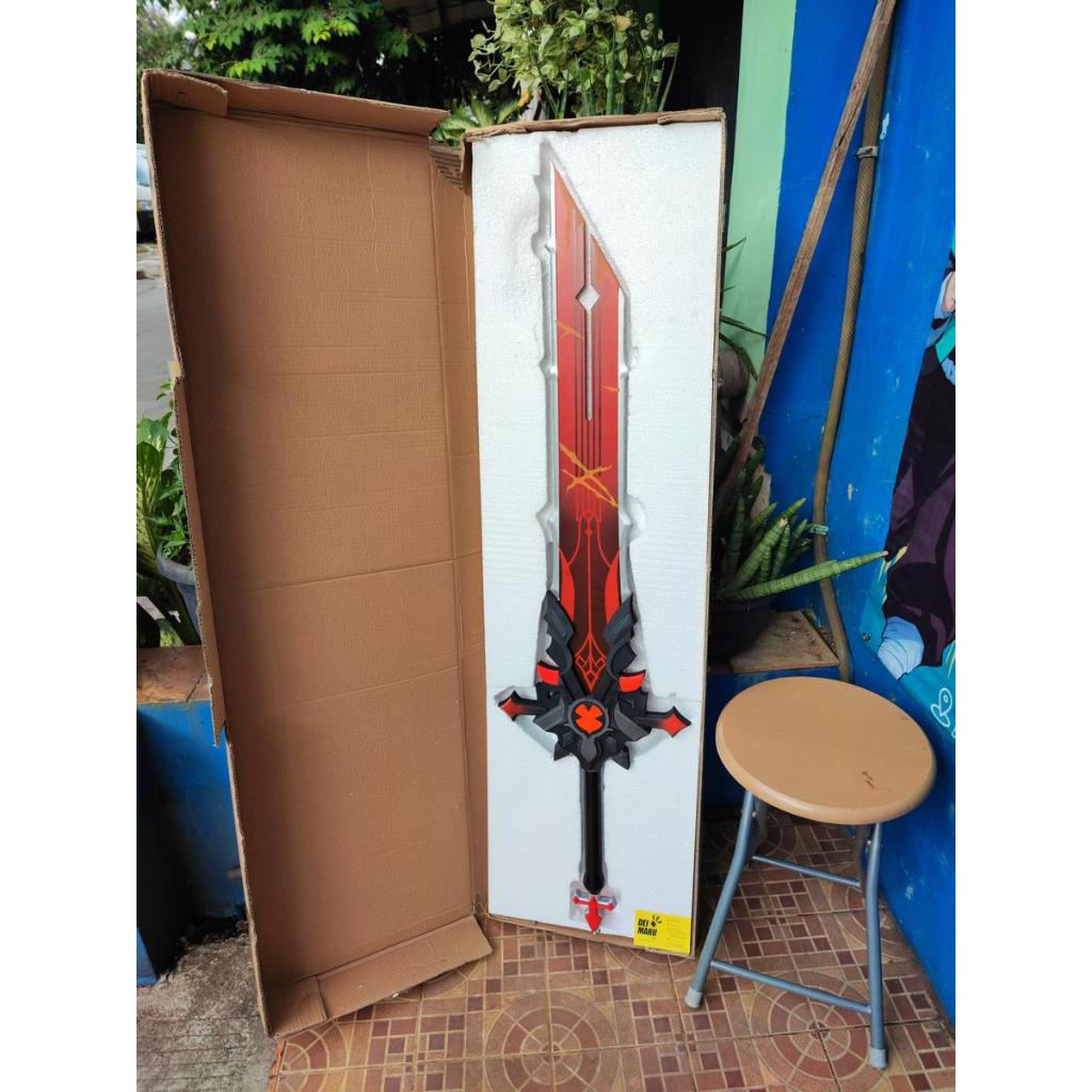 Mainan Pedang Wolf Gravestone Genshin Impact - Pedang Aksesoris Cosplay Genshin Impact