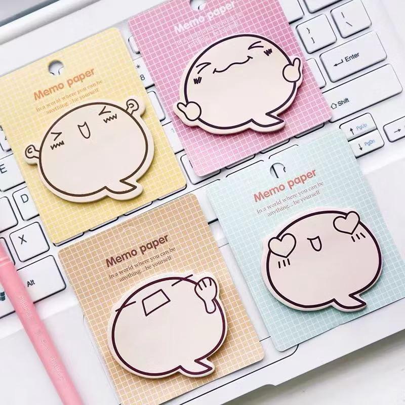 

sticky note notes catatan penanda memo emoji lucu kawaii ekspresif stationary wajah