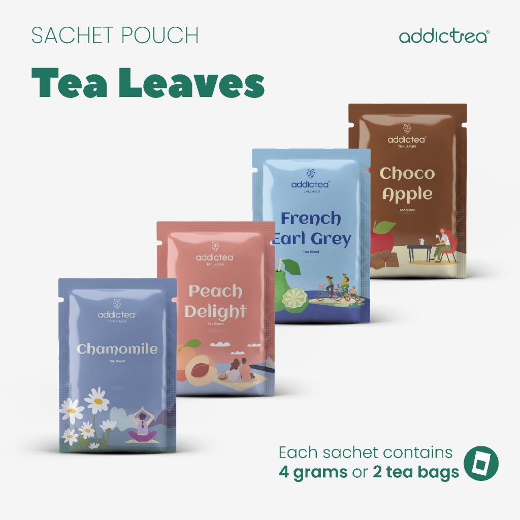 

Addictea Specialtea Leaves Green Tea Black Tea Kemasan Sample 4 gram/ 2 Tea Bag | Tea Blend Artisan Tea