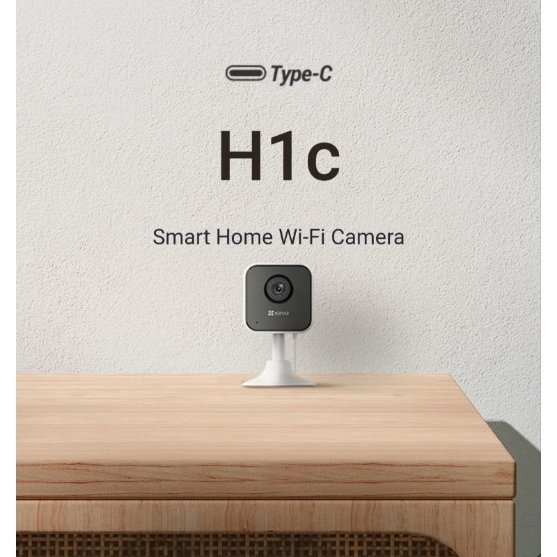 Kamera｜CCTV Ezviz H1C 1080P 2MP Indoor WiFi AI Human Detection Mini Portable Wide Angle View IR Nigh