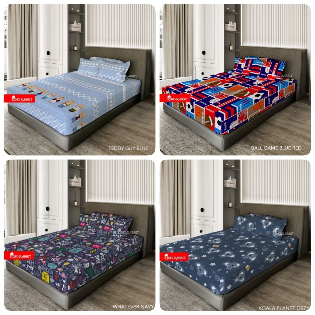 King Rabbit Sprei Uk. 120 (Single)  - Motif Karakter Anak