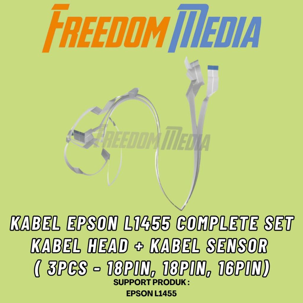 KABEL HEAD DAN KABEL SENSOR HEAD EPSON L1455 L 1455 L-1455 COMPLETE SET (3PCS - 18PIN, 18PIN, 16PIN)
