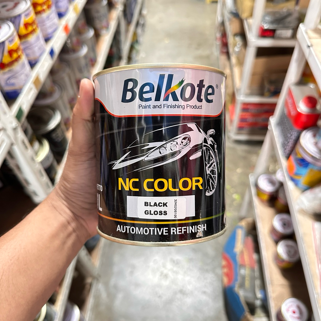 Cat BELKOTE Cat minyak NC BELKOTE Black Gloss 1kg - Hitam