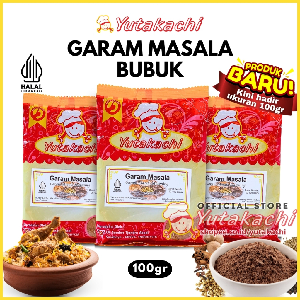 

Garam Masala Bubuk 100 Gram Yutakachi / Bumbu Nasi Kebuli / Nasi Biryani / Masakan India Arab