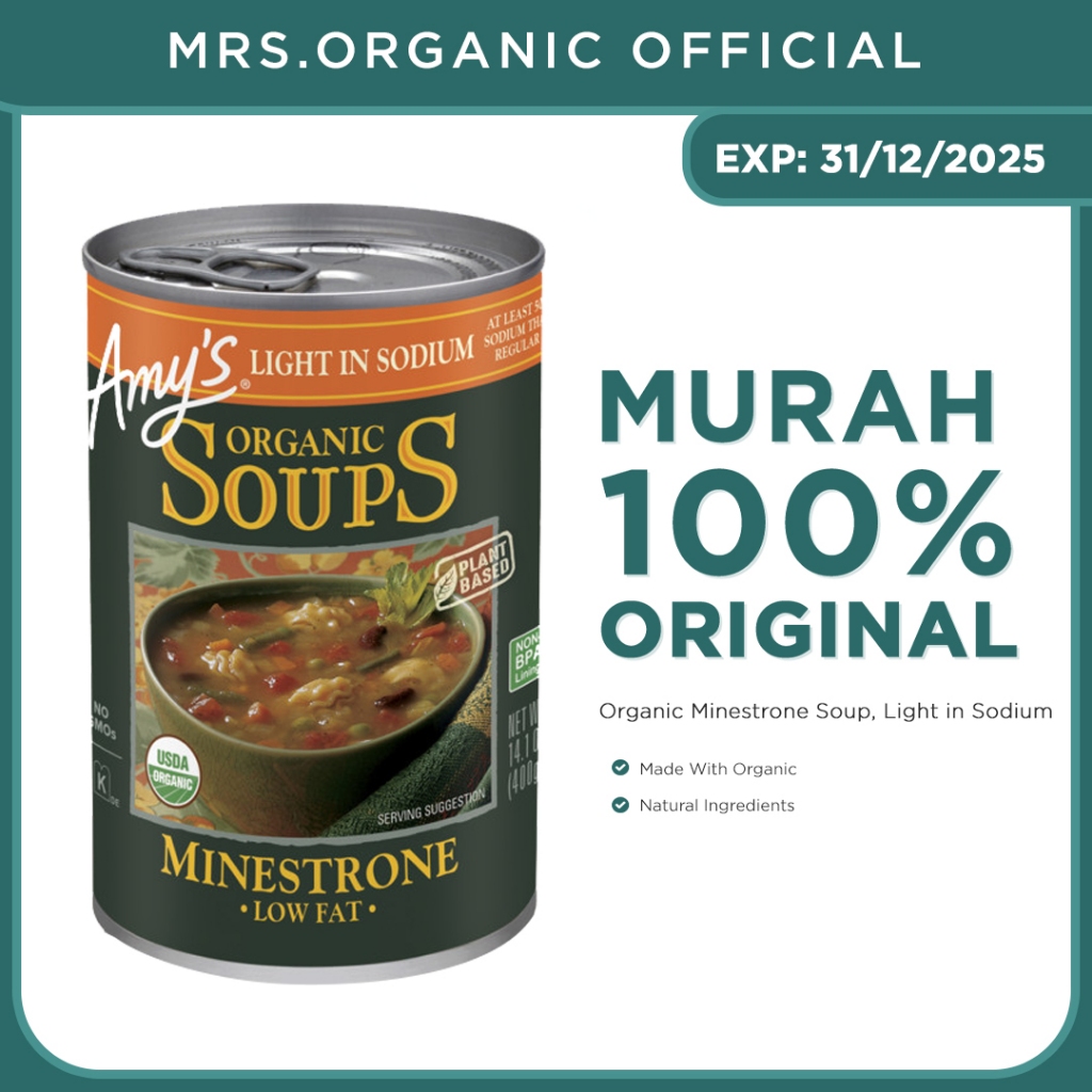 

Amy`S Organic Minestrone Soup, Light In Sodium 400 Gr