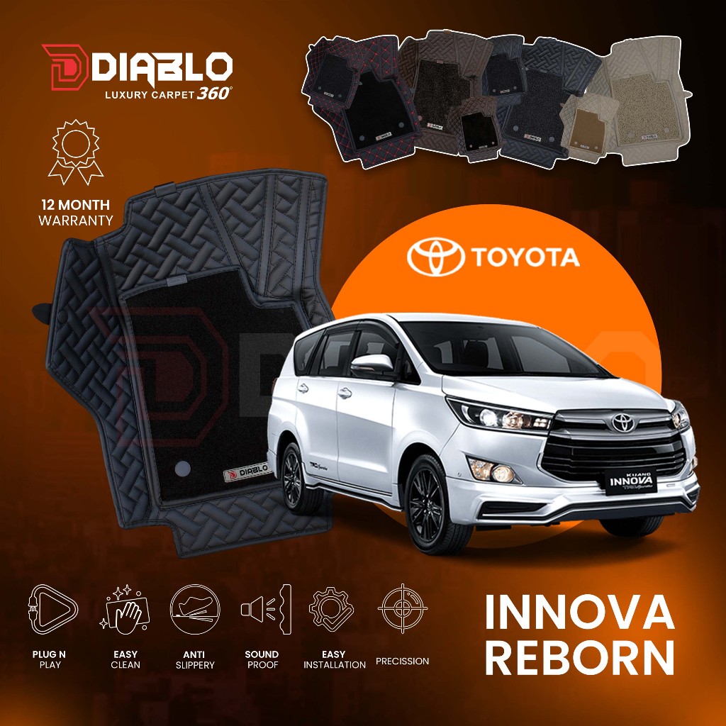 KARPET MOBIL INNOVA REBORN 7D FULL BAGASI | DIABLO LUXURY CARPET360°