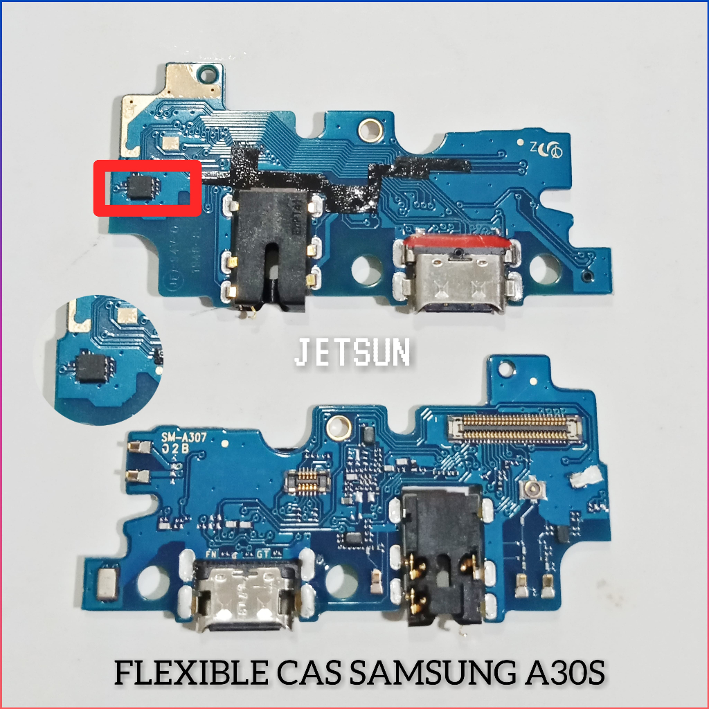 FLEXIBLE KONEKTOR CHARGER  SAMSUNG A30S /A307 + IC