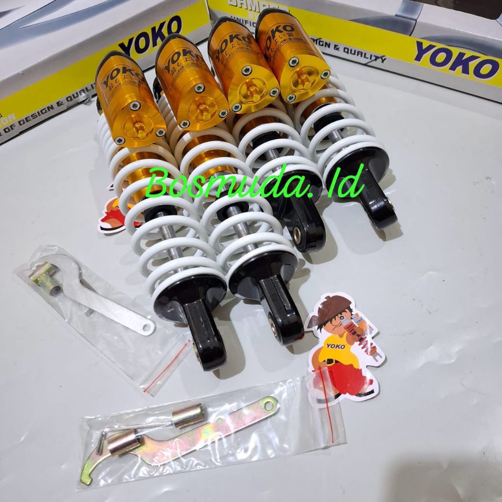 Shock breaker Yoko Jlt 190 270mm& 340mm /Shock breaker tabung segitiga motor bebek model bermuda jlt