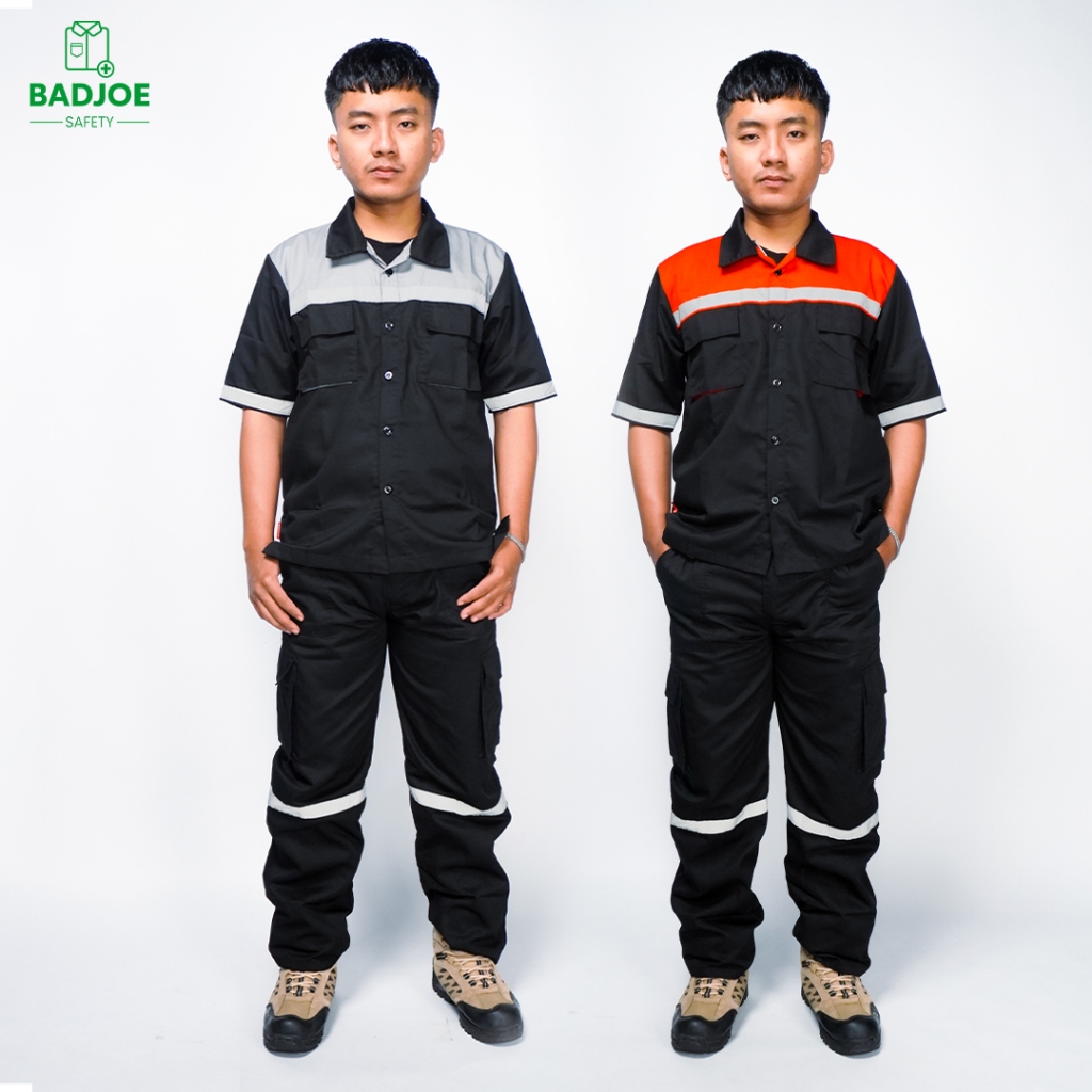 Wearpack / Baju Wearpack Safety Setelan Lengan Pendek Atasan Celana Terpisah