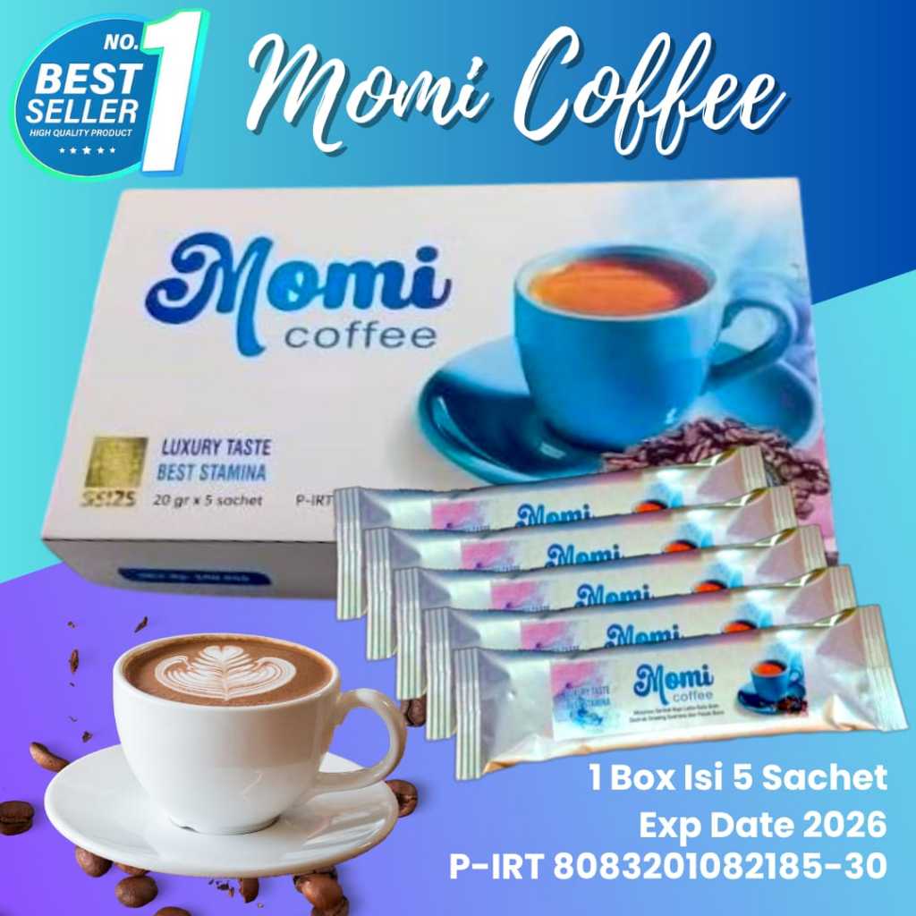 

Momi Coffee 1 Box Isi 5 Sachet Original Kopi Kesehatan Pria Dan Wanita