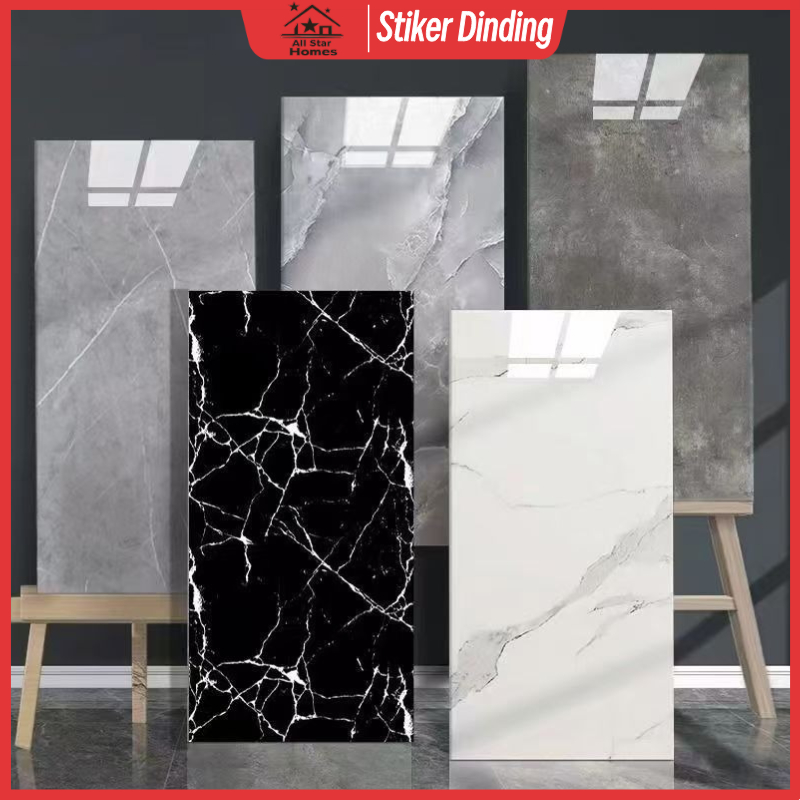 Wallpaper dinding VINYL Marble 30 x 30 cm / Lantai Vinyl Keramik Marbel Granit / Stiker Lemari Cabin
