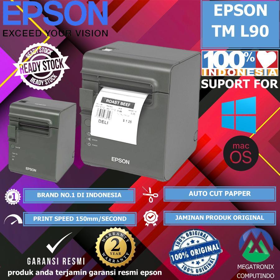 Printer Barcode Direct Thermal Label Epson TM-L90 USB + SERIAL 412