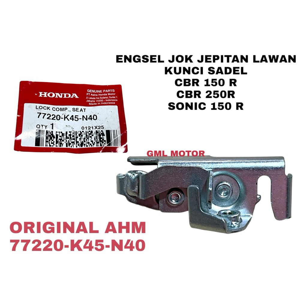 ENGSEL JOK KUPU KUPU JEPITAN LAWAN KUNCI JOK SADEL CBR 150 R LED CBR 250 R SONIC 150 R ORIGINAL AHM 