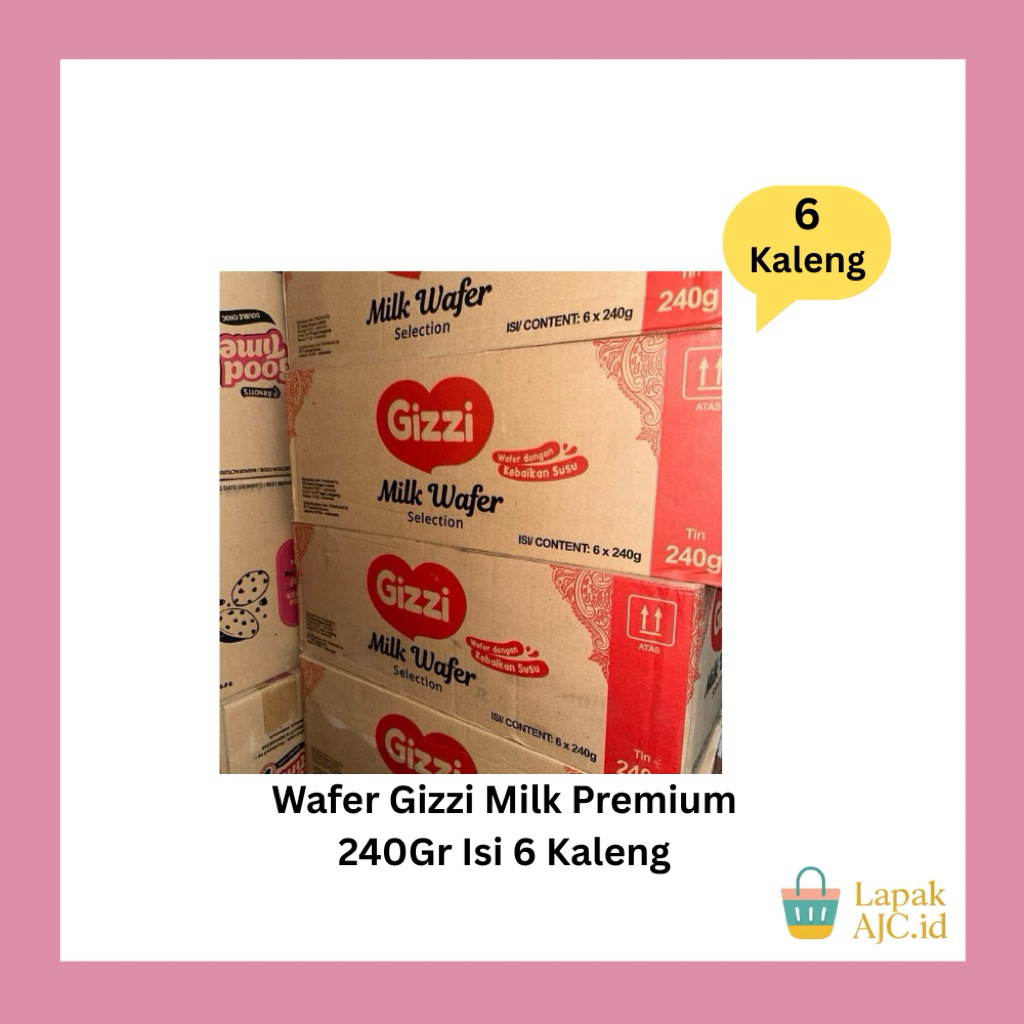 

Wafer Gizzi Milk Premium Isi 6 Kaleng @240Gr Renyah Gurih Manis