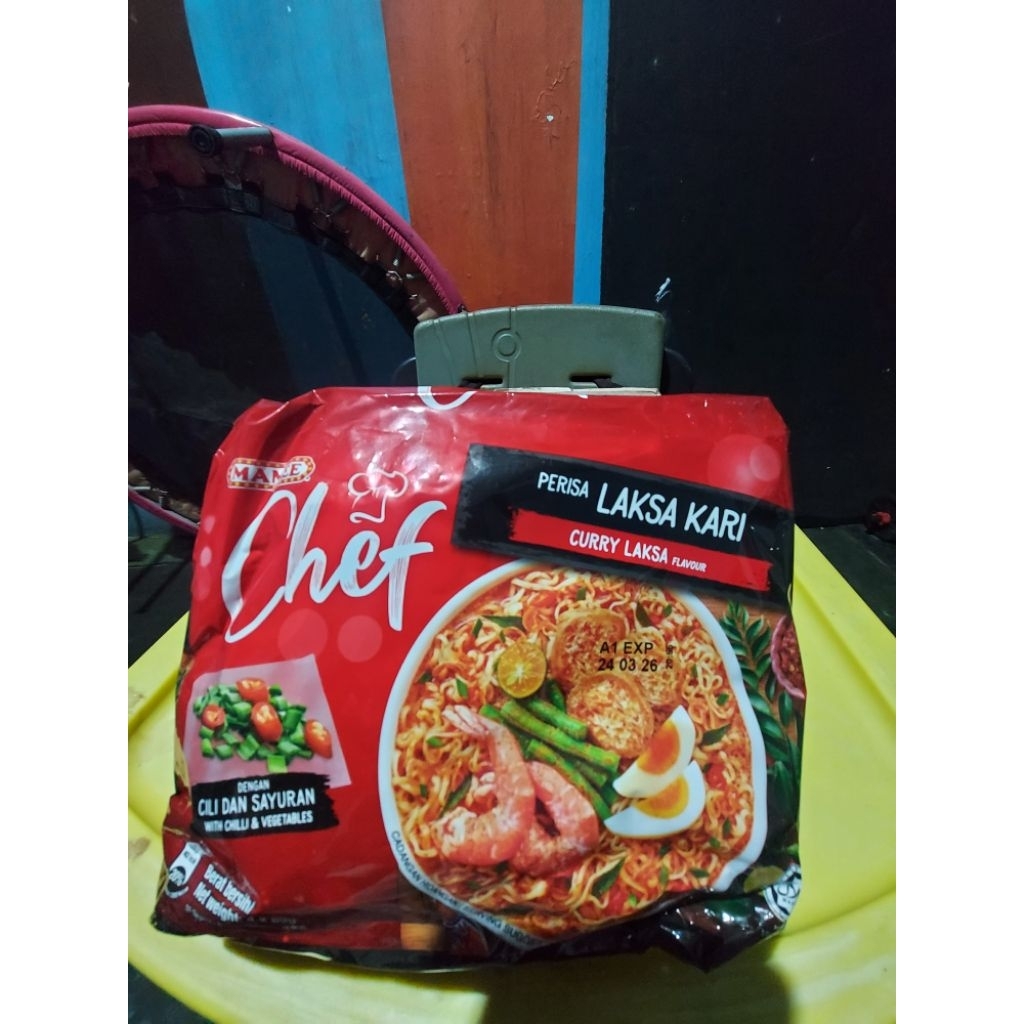 

Mamee Chef Laksa Kari isi 4 ( 4x89gr ) Mie Mamee Chef Curry Laksa