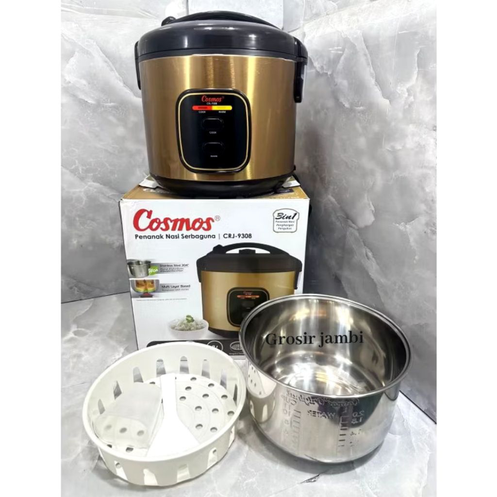 MAGICCOM MAGIC COM COSMOS 9308 PANCI STAINLESS RICE COOKER MASAK NASI PENANAK NASI BISA UNTUK MENGHA