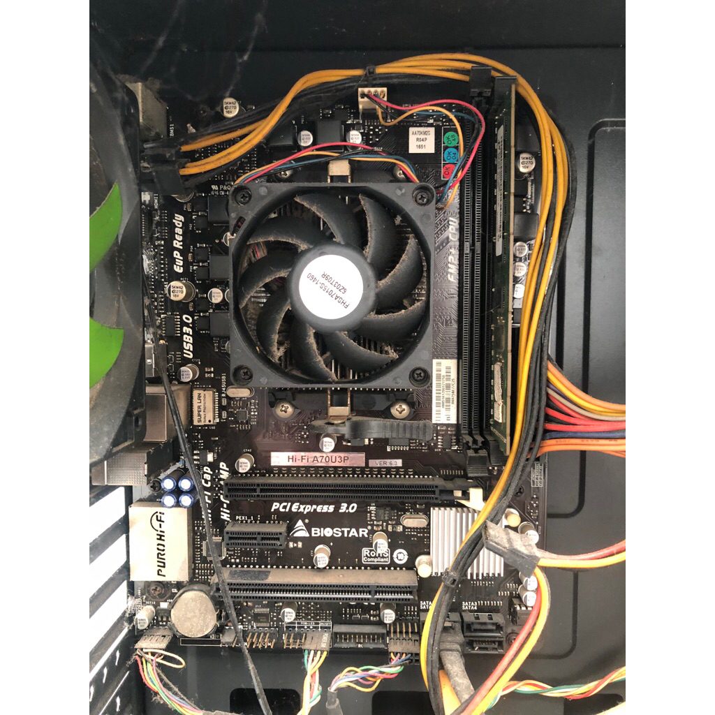 paket motherboard biostar HI-FI A70U3P + processor AMD A8-7600