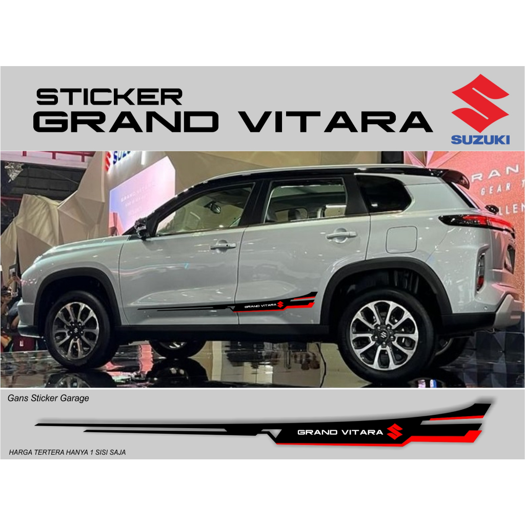Sticker Suzuki Grand Vitara 2023 Variasi Sticker Pintu Mobil Suzuki Grand Vitara