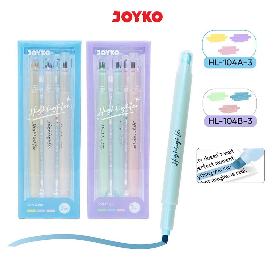

(3pc) JOYKO Penanda Berwarna Highlighter HL-104 Soft Color