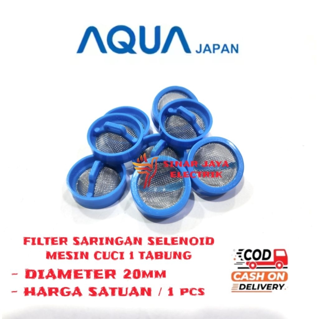 FILTER SARINGAN SELENOID MESIN CUCI AQUA 1 TABUNG | SARINGAN SELENOID MESIN CUCI AQUA