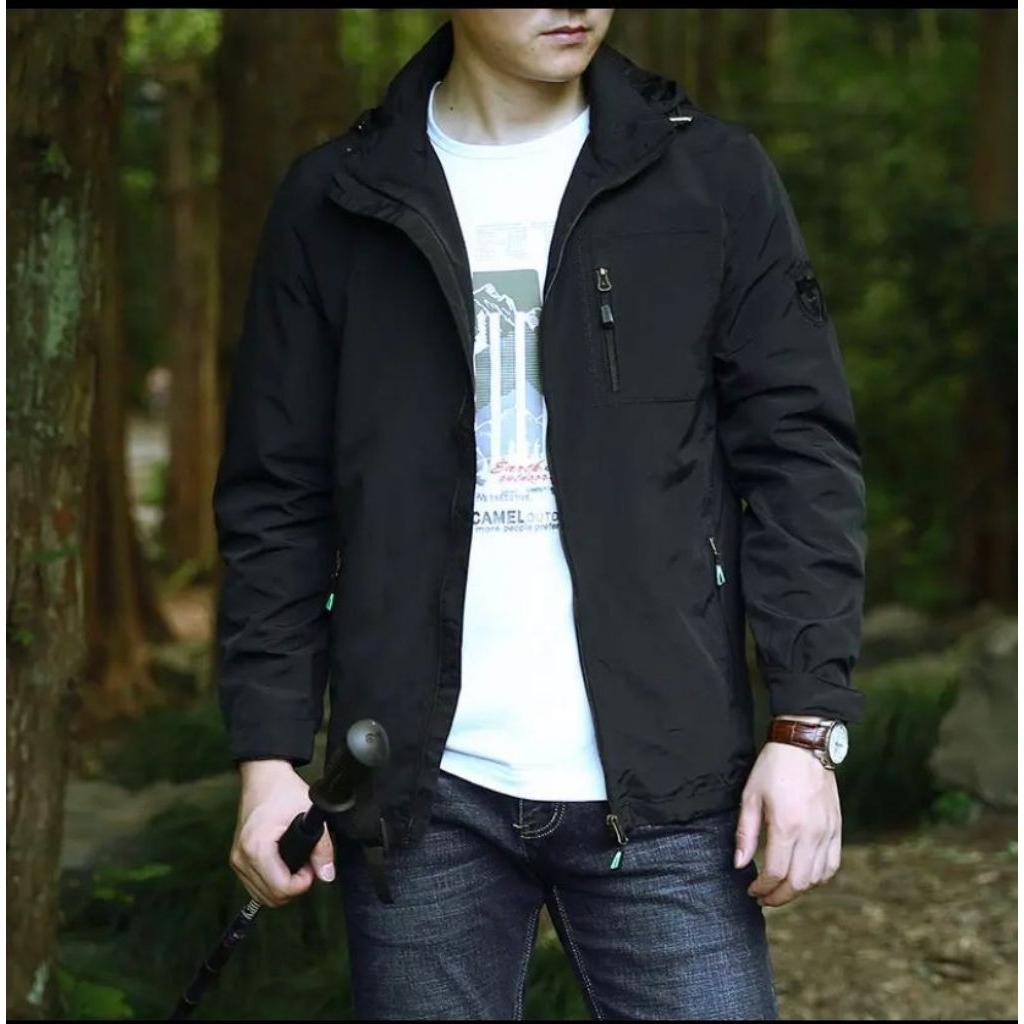 Jaket Tactical Casual Outdor Pria Wanita Unisex Hitam