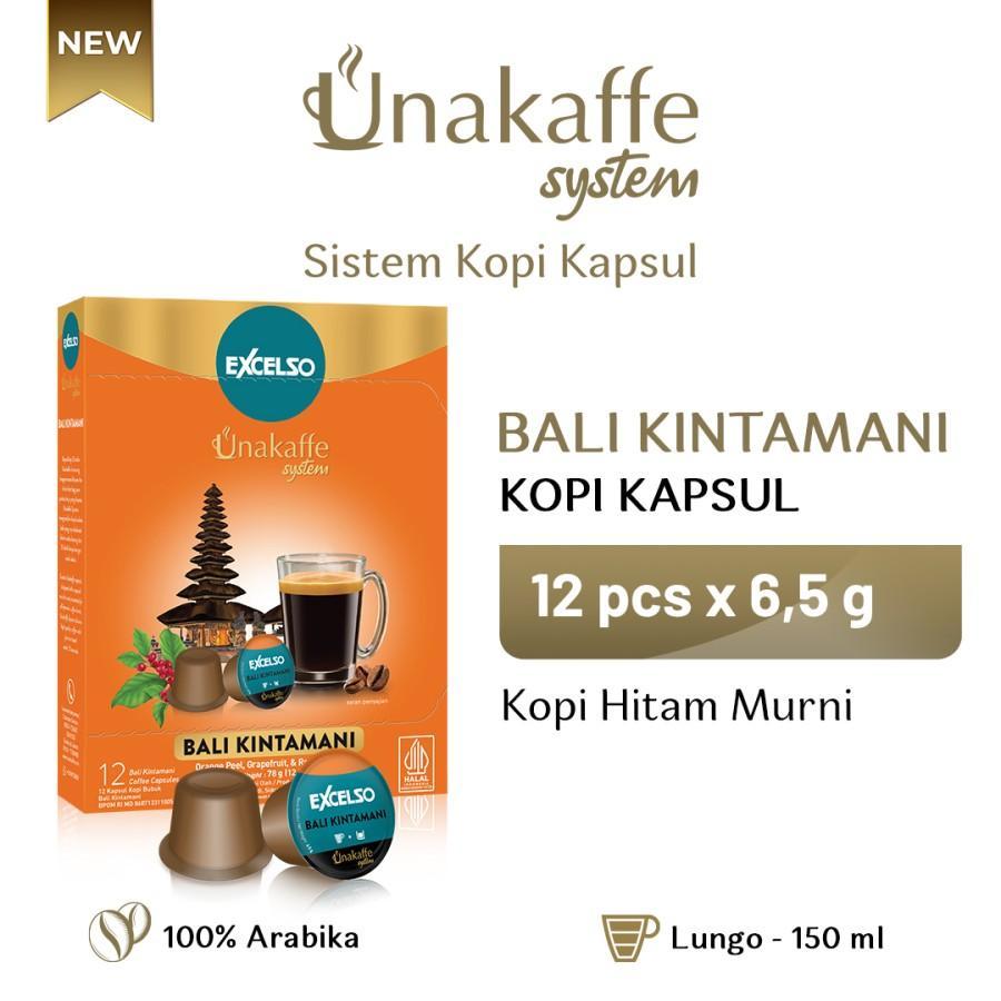 

EXCELSO UNAKAFFE Bali Kintamani - Capsule Coffee (12 pcs x 6.5 gr) / Excelso Capsule