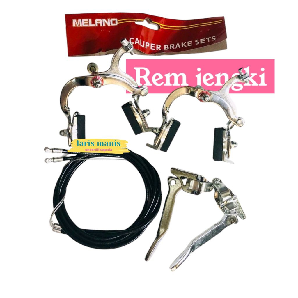 Rem Set U Brake Komplit Sepeda JENGKI BMX MINI Model jepit