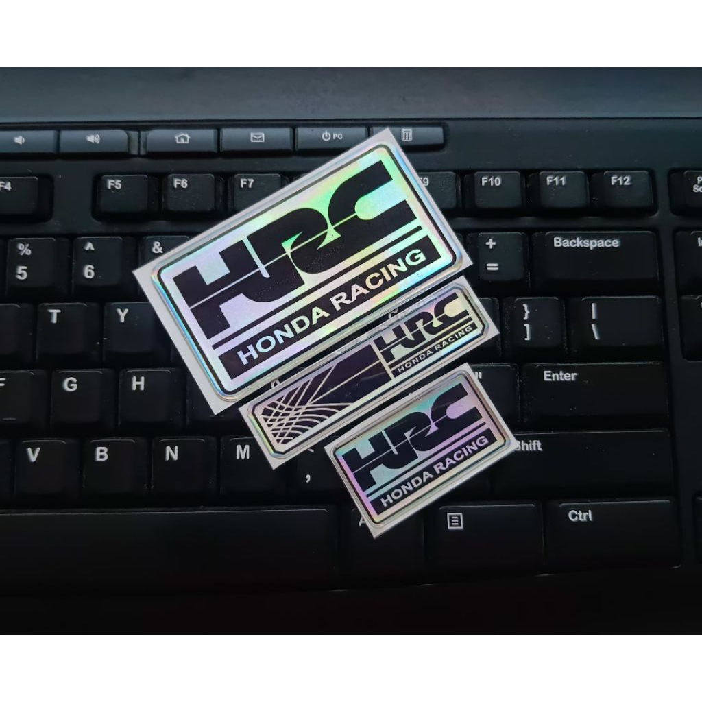 Emblem Hugger + emblem tutup sensor + emblem Box filter Honda Vario HRC