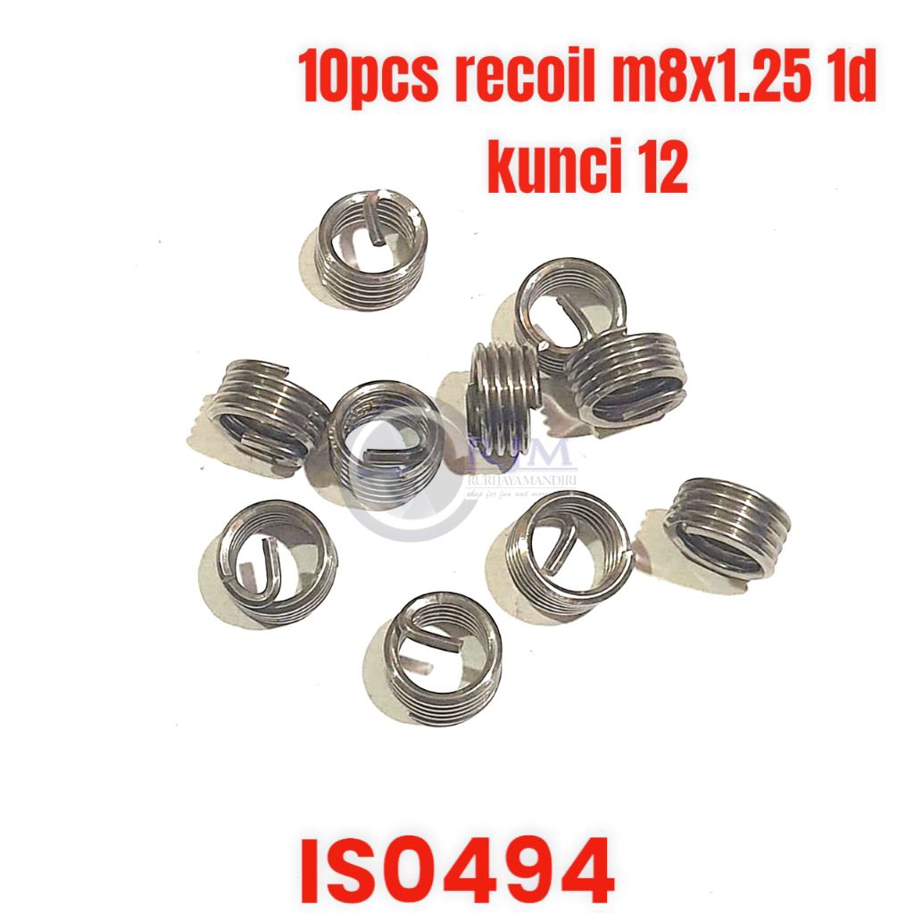 paket 10pcs recoil m8x1.25 1D recoil baut kunci 12 bukan m6x1.0