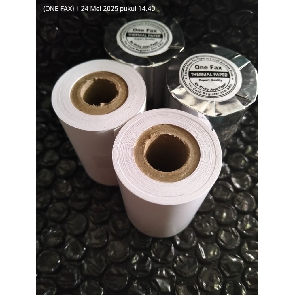 

Kertas Thermal paper roll 57mm x 40mm cocok untuk printer EDC bluetooth