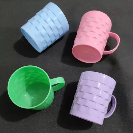 CANGKIR PLASTIK MUG MURAH MOTIF TIKAR / CANGKIR PLASTIK