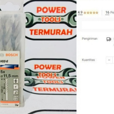 

BOSCH Mata Bor Besi 11.5mm HSS-G / Metal Drill Bit 94 / 142mm