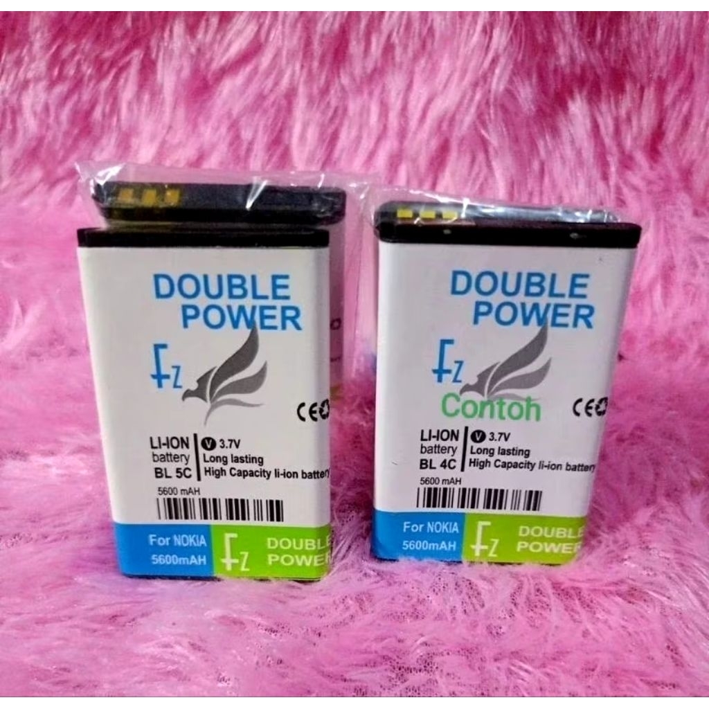 Baterai Nokia Lama BL 4C BL 5C BL 4CB BL 5CB Battery Doubel Power 5600mAh Kualitas Super Power