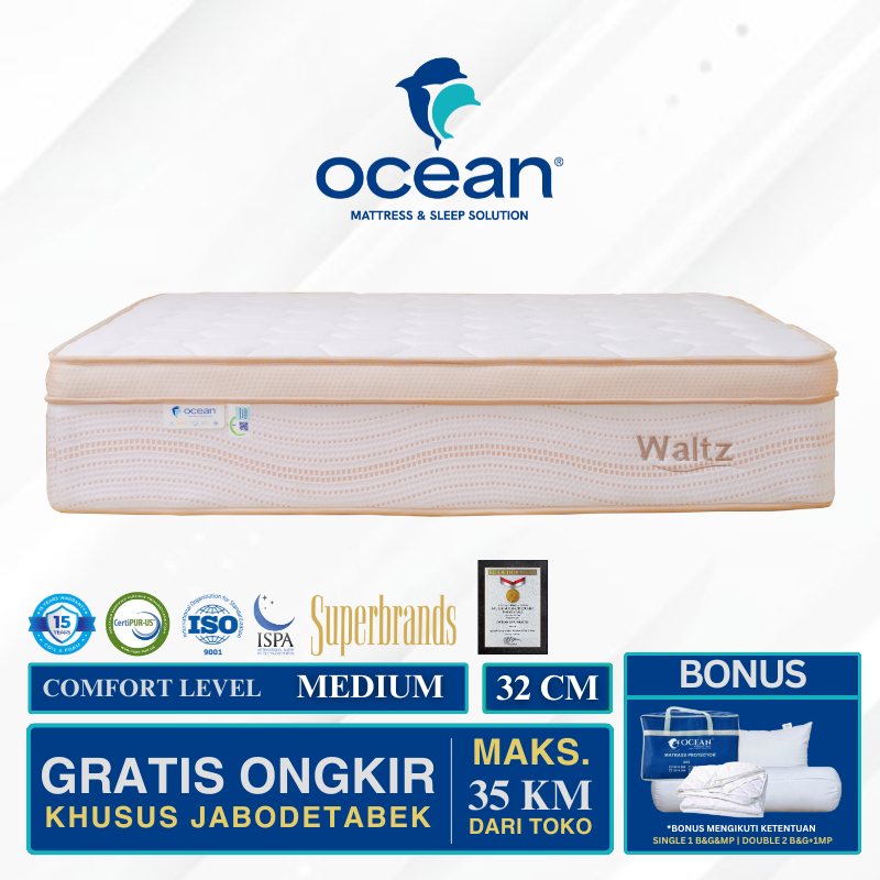 OCEAN Kasur Springbed Waltz Plushtop [Kasur Saja]