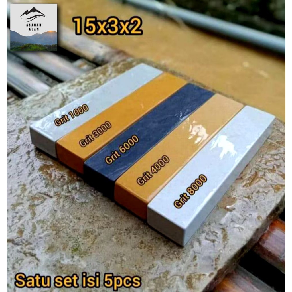 BATU ASAH TAJI, Paket Isi 5 Batu Asah Taji Dimensi 15X3X2cm