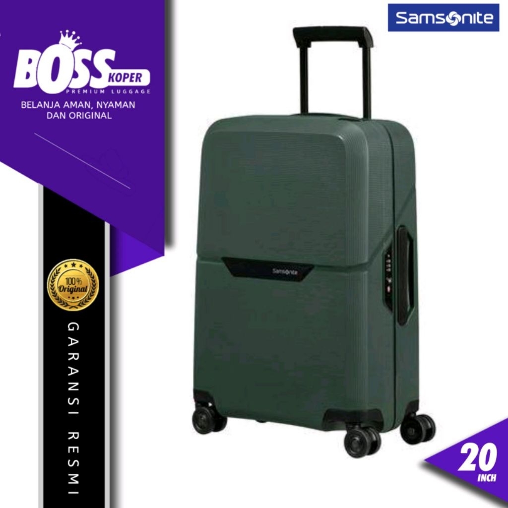 SAMSONITE koper 20 inch cabin kabin hardcase tanpa resleting zipper tsa kuat original
