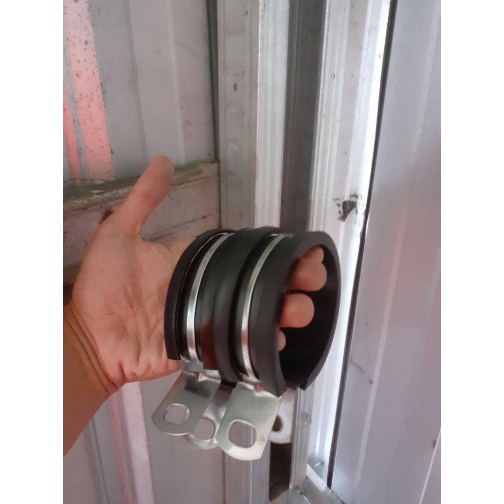 Klem breket knalpot racing stenlis model wrx berbagai ukuran