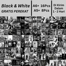 Poster Black White 16Pcs 8Pcs Poster Hitam Putih Poster BW, POster Aesthetic, Poster Dinding Estetik