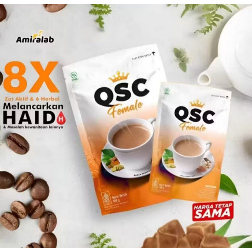 

Qsc Fimale Kopi Herbal Berat 100gram Herbal Halal Bpom 100% Original
