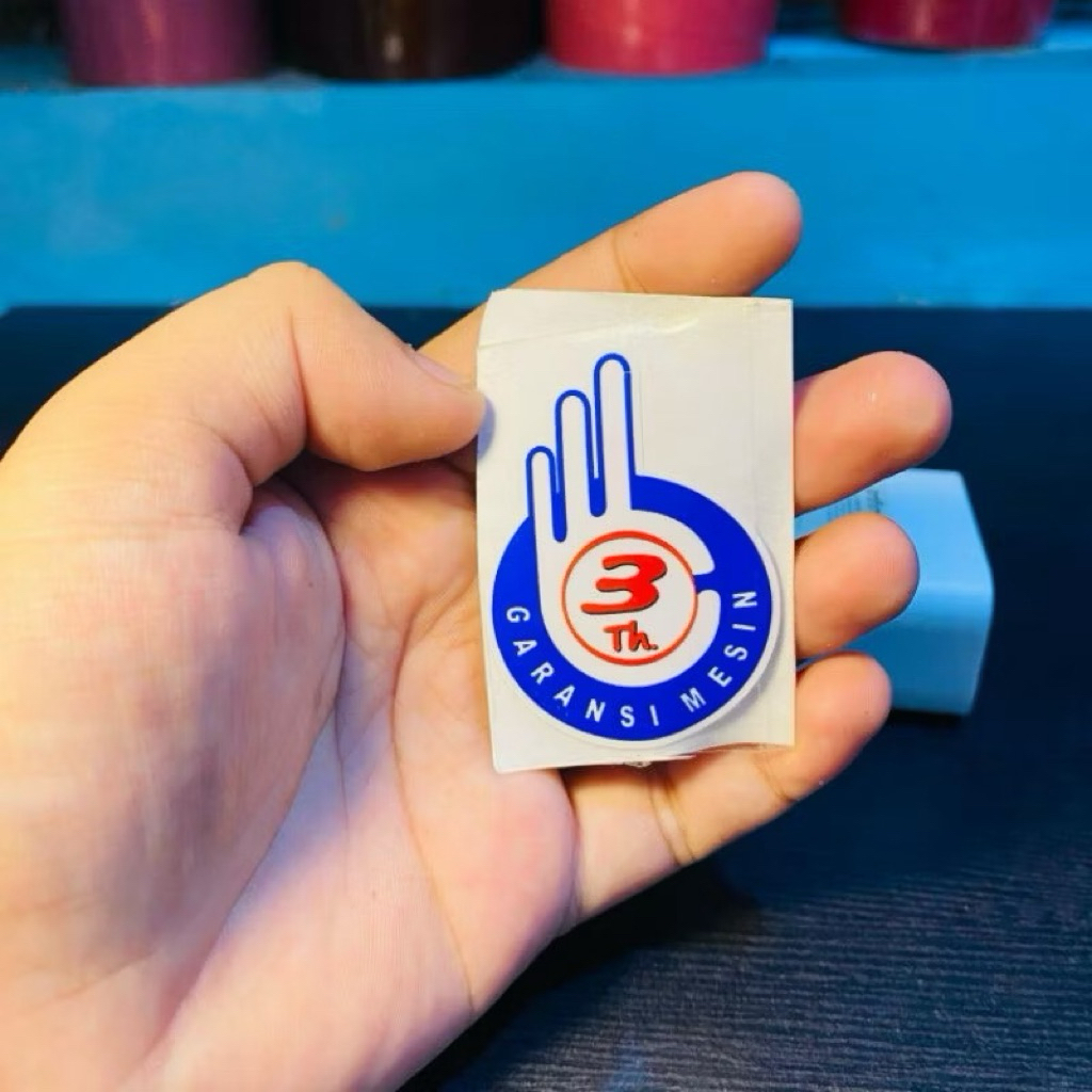 Sticker printing 3 tahun garansi mesin berkualitas Stiker cuting garamsi mesin 3th sepeda montor han